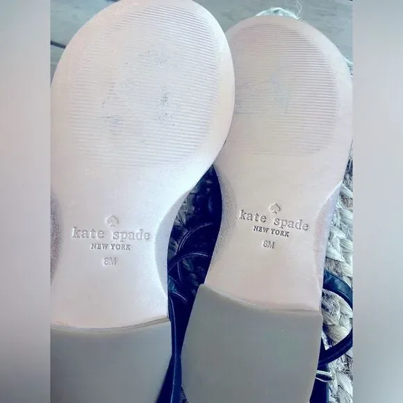 Kate Spade Caryl Rosette Black Sandals; 
size 8; Like New!  Only worn once! - Picture 4 of 7